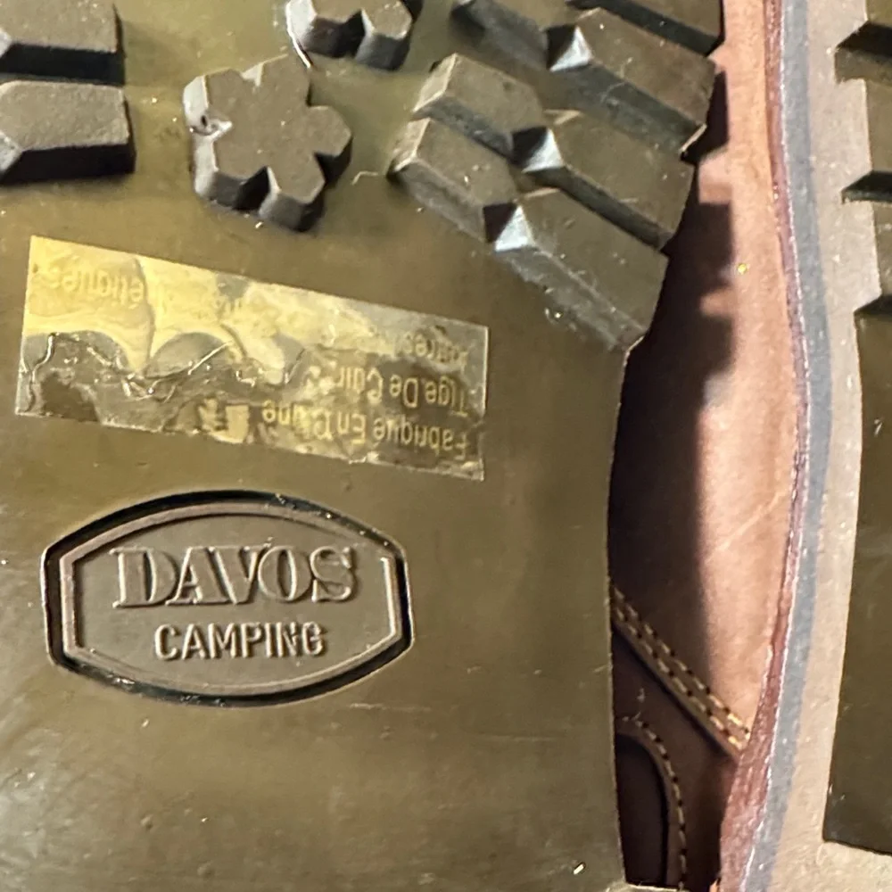 Davos camping Men's Brown Boots size 44 made in Italy (s121)